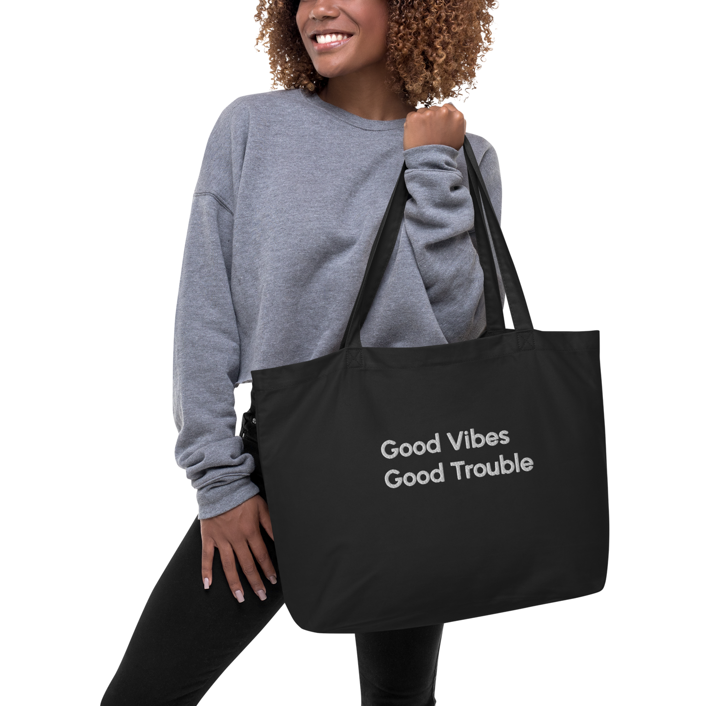 Good Vibes Good Trouble Tote Bag