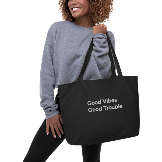 Good Vibes Good Trouble Tote Bag